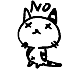 Striped horn cat sticker #9006898