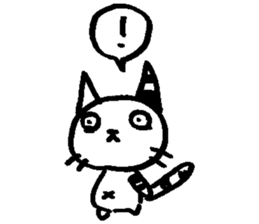 Striped horn cat sticker #9006900