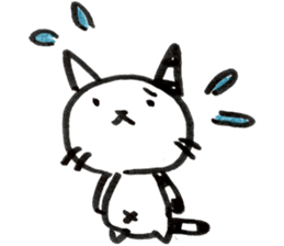 Striped horn cat sticker #9006901