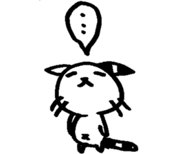 Striped horn cat sticker #9006902