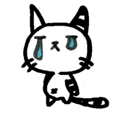 Striped horn cat sticker #9006903