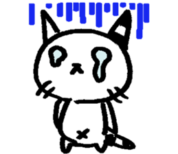 Striped horn cat sticker #9006904