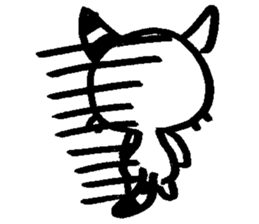 Striped horn cat sticker #9006905