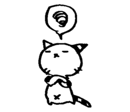 Striped horn cat sticker #9006906