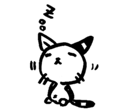 Striped horn cat sticker #9006911