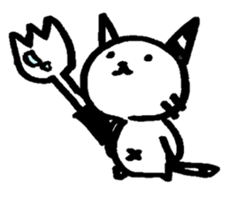 Striped horn cat sticker #9006913