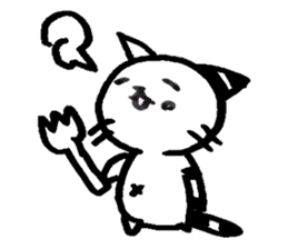 Striped horn cat sticker #9006914