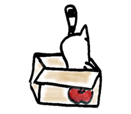 Striped horn cat sticker #9006918