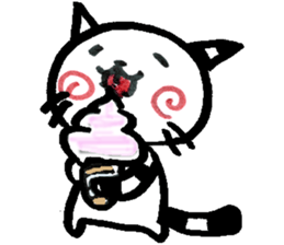 Striped horn cat sticker #9006921