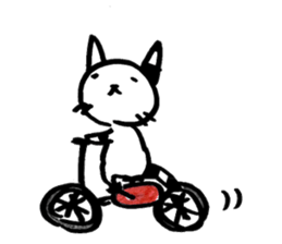 Striped horn cat sticker #9006923