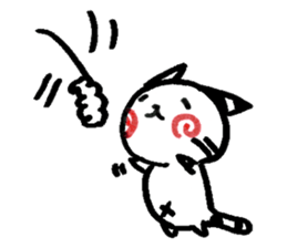 Striped horn cat sticker #9006924