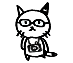 Striped horn cat sticker #9006925