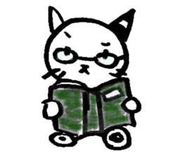 Striped horn cat sticker #9006926