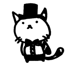 Striped horn cat sticker #9006927