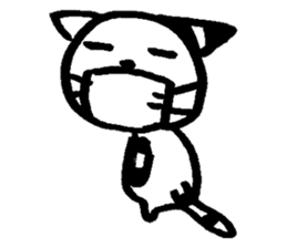 Striped horn cat sticker #9006930