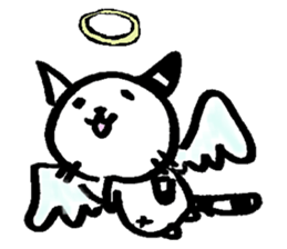 Striped horn cat sticker #9006931