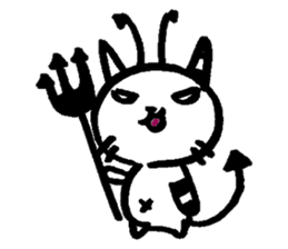 Striped horn cat sticker #9006932