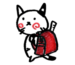 Striped horn cat sticker #9006933