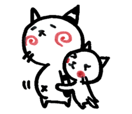 Striped horn cat sticker #9006934