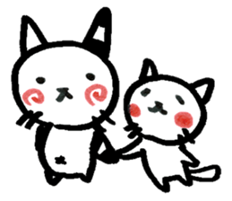 Striped horn cat sticker #9006935