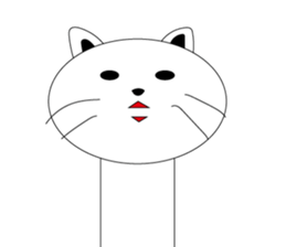 kokeshi cat sticker #9006976