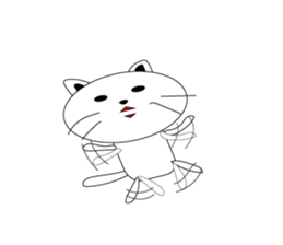 kokeshi cat sticker #9006992