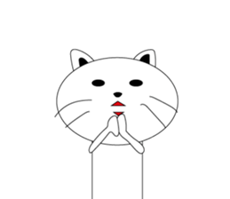 kokeshi cat sticker #9007001