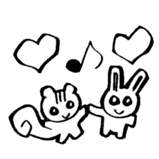 kawaii Rabbit and squirrel kawaii sticker #9007337