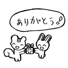kawaii Rabbit and squirrel kawaii sticker #9007342