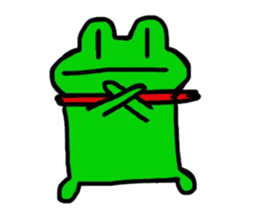 RED MUFFLER FROG sticker #9007505