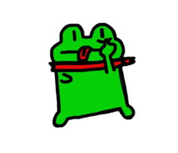 RED MUFFLER FROG sticker #9007516