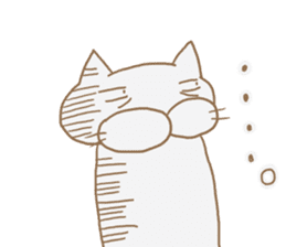 White fatty cat sticker #9009344