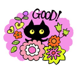 Black Cat and fellow polite language sticker #9009378