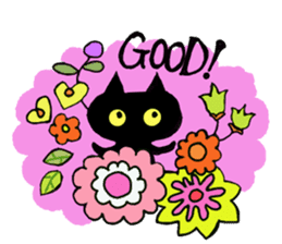 Black Cat and fellow polite language sticker #9009378