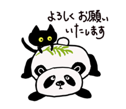 Black Cat and fellow polite language sticker #9009383