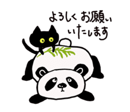 Black Cat and fellow polite language sticker #9009383