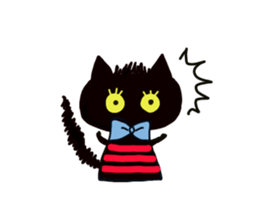 Black Cat and fellow polite language sticker #9009403