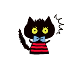 Black Cat and fellow polite language sticker #9009403