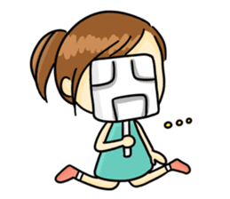 Collapsing Girl sticker #9010545