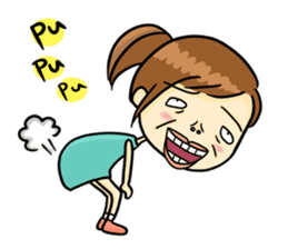 Collapsing Girl sticker #9010547