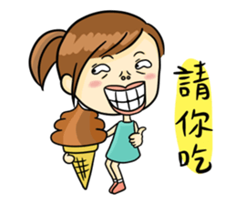 Collapsing Girl sticker #9010559