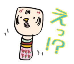 kokeshi2 sticker #9010987