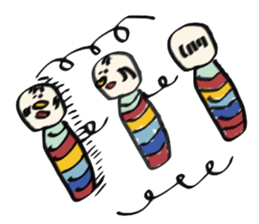 kokeshi2 sticker #9011001