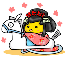 Hiyoko's -samurai drama style- sticker #9011151