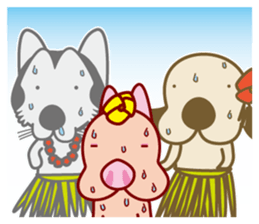 The dog doing the hula 3 sticker #9011353