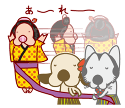 The dog doing the hula 3 sticker #9011357