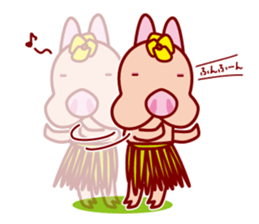 The dog doing the hula 3 sticker #9011361