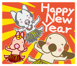 The dog doing the hula 3 sticker #9011372