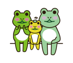 Frog Yuki and familes sticker #9011421