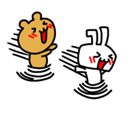 premium rabbit & bear sticker #9011466